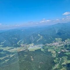 Flugwegposition um 12:14:21: Aufgenommen in der Nähe von St. Sebastian, Österreich in 1913 Meter